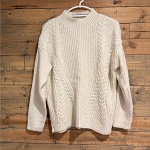 Simply Vera Wang Cozy White Cable Knit Sweater size XL